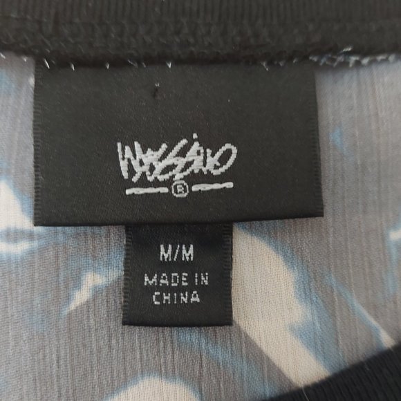 Mossimo Oversize Sheer Geometric Pattern Long Sleeve Women's Medium - Picture 6 of 9